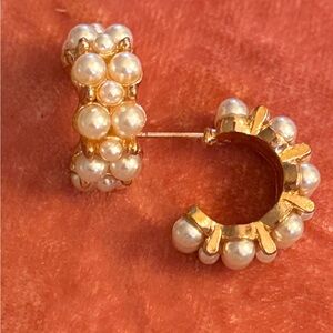 Pearl cluster hoops NWT